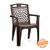 Clinton plastic chair in brown colour lp