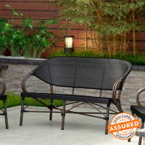 Patio Furniture Design Cirali Metal Outdoor Chair in Black Colour - Set of 1