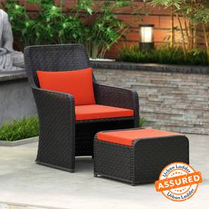 Rattan Balcony Chairs Design Bentham Rattan Outdoor Chair in Rust Colour - Set of 1