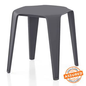 Patio Table Design Ibiza Square Plastic Outdoor Table in Grey Colour