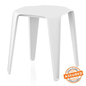 Plastic Table Design Ibiza Square Plastic Outdoor Table in White Colour