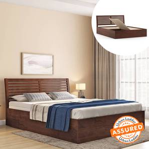 Solid Wood Beds Design Vermont Solid Wood King Size Box Storage Bed in Dark Walnut Finish