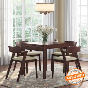 All 4 Seater Dining Table Sets Design Murphy Thomson Solid Wood 4 Seater Dining Table with Set of 4 Chairs in Dark Walnut Finish