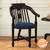 Tahira arm chair finish mahogany in blue velvet lp