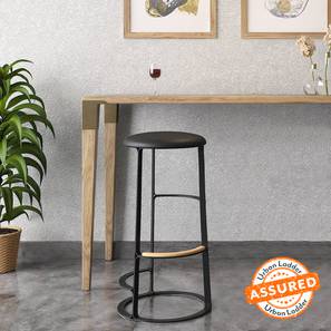 Bar Stools Design Samantha Leatherette Bar Stool in Black