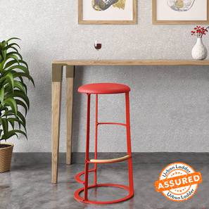 Super Deals Full House Sale Design Samantha Leatherette Bar Stool in Red