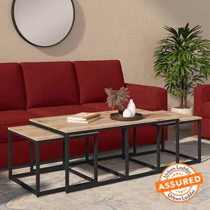 Super Deals Full House Sale Design Sylvie Rectangular Solid Wood Coffee Table in Natural Finish
