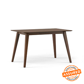 4 Seater Design Lawson Engineered Wood 4 Seater Dining Table in Walnut Finish