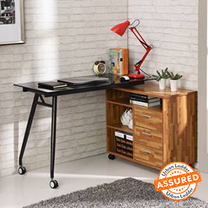 Study table with on sale bookshelf online