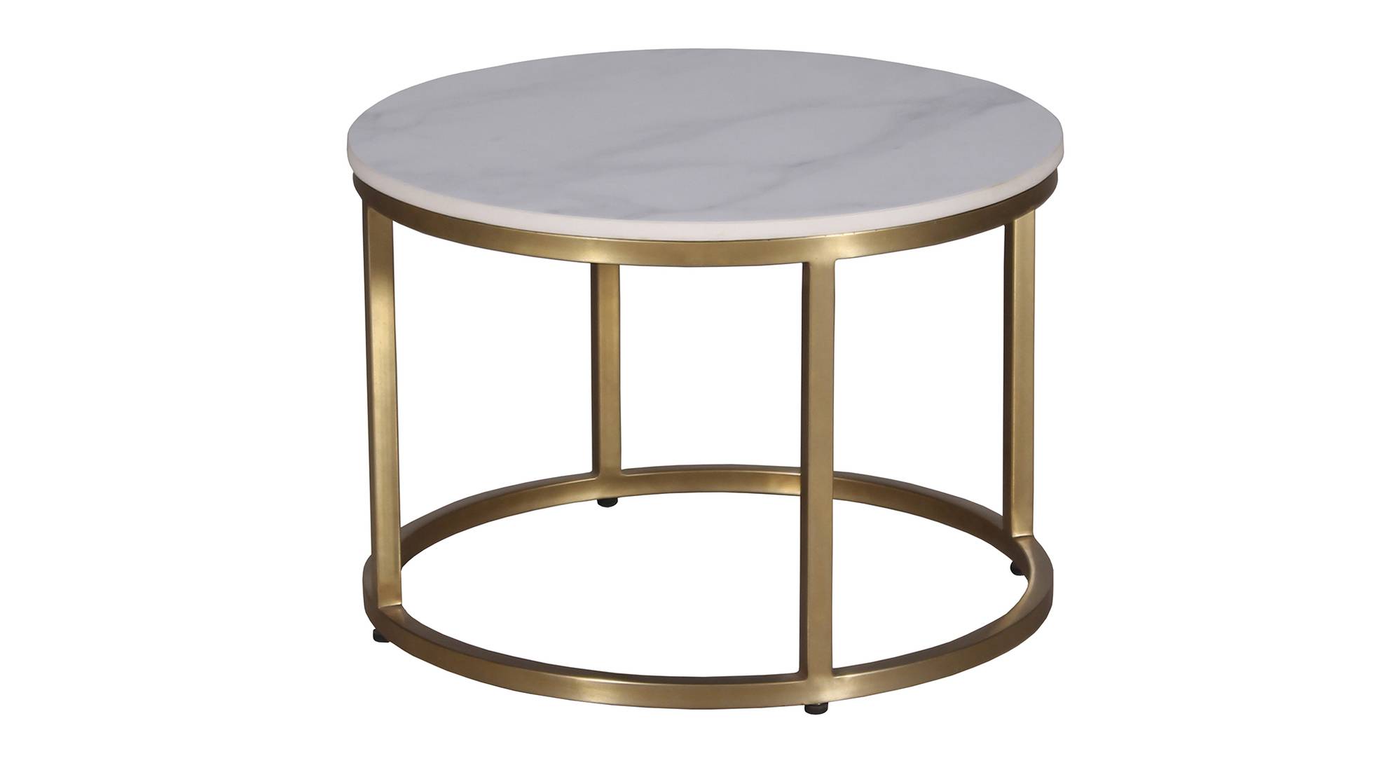 Selma Round Metal Coffee Table in Gold Finish Urban Ladder