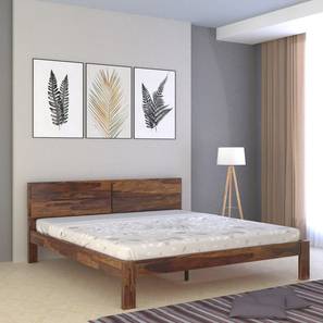 Simplicity Solid Wood King Size Non Storage Bed in Provincial Teak Finish-image-2
