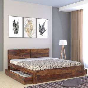 Simplicity Solid Wood King Size Drawer Storage Bed in Provincial Teak Fi...-image-14