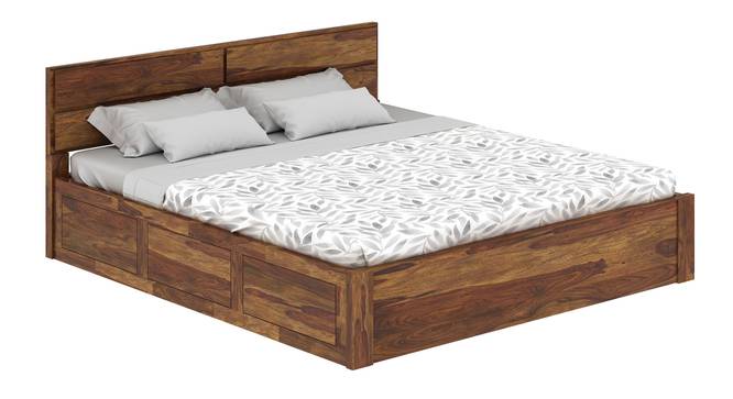 Simplicity Solid Wood Storage Bed (King Bed Size, Box Storage Type, PROVINCIAL TEAK Finish) by Urban Ladder - - 