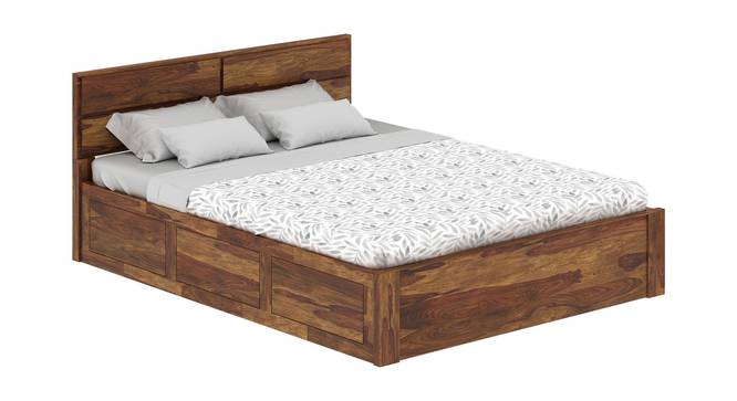Simplicity Solid Wood Storage Bed (Queen Bed Size, Box Storage Type, PROVINCIAL TEAK Finish) by Urban Ladder - - 