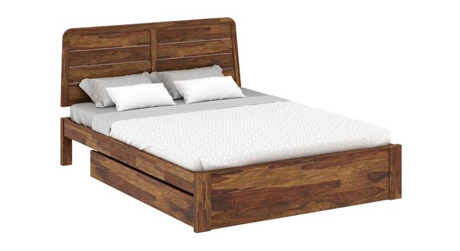 Samriddh Solid Wood Storage Bed (Queen Bed Size, Drawer Storage Type, PROVINCIAL TEAK Finish) by Urban Ladder - - 