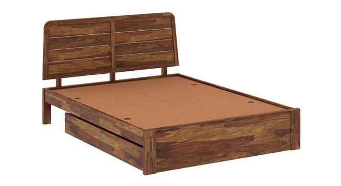 Samriddh Solid Wood Storage Bed (Queen Bed Size, Drawer Storage Type, PROVINCIAL TEAK Finish) by Urban Ladder - - 