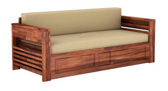 Felton Solid Wood Solid Wood Sofa Cum Bed (Light Honey Teak) by Urban Ladder - - 