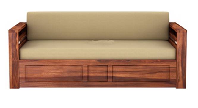 Felton Solid Wood Solid Wood Sofa Cum Bed (Light Honey Teak) by Urban Ladder - - 