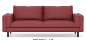 Nolan Leatherette Sofa (Garnet Red)