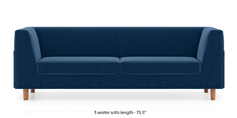 Rubik Sofa (Cobalt Blue) (1-seater Custom Set - Sofas, None Standard Set - Sofas, Cobalt, Fabric Sofa Material, Regular Sofa Size, Regular Sofa Type) by Urban Ladder - - 