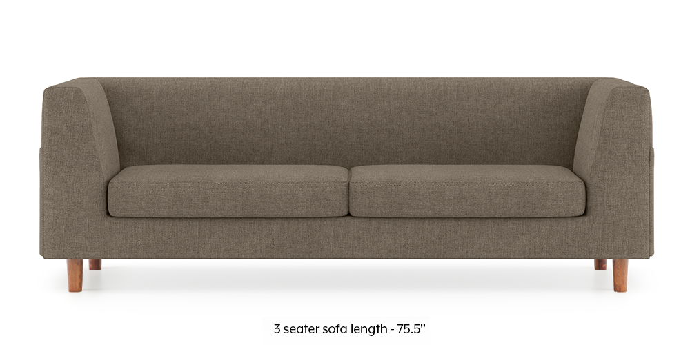 Rubik Sofa (Mist Brown) (3-seater Custom Set - Sofas, None Standard Set - Sofas, Fabric Sofa Material, Regular Sofa Size, Regular Sofa Type, Mist Brown) by Urban Ladder - - 