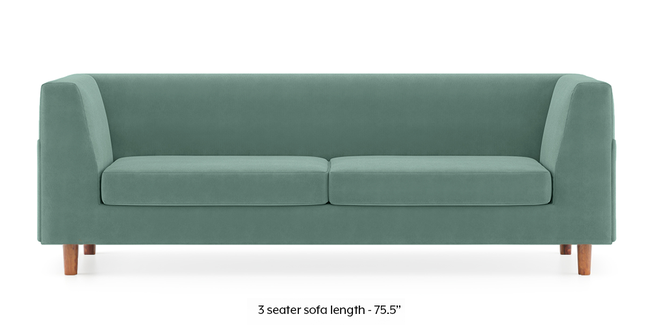 Rubik Sofa (Dusty Turquoise Velvet) (2-seater Custom Set - Sofas, None Standard Set - Sofas, Fabric Sofa Material, Regular Sofa Size, Regular Sofa Type, Dusty Turquoise Velvet)