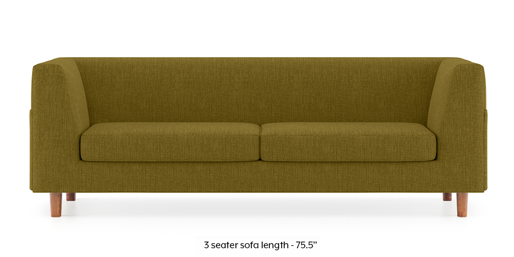 Rubik Sofa (Olive Green) (2-seater Custom Set - Sofas, None Standard Set - Sofas, Olive, Fabric Sofa Material, Regular Sofa Size, Regular Sofa Type) by Urban Ladder - - 