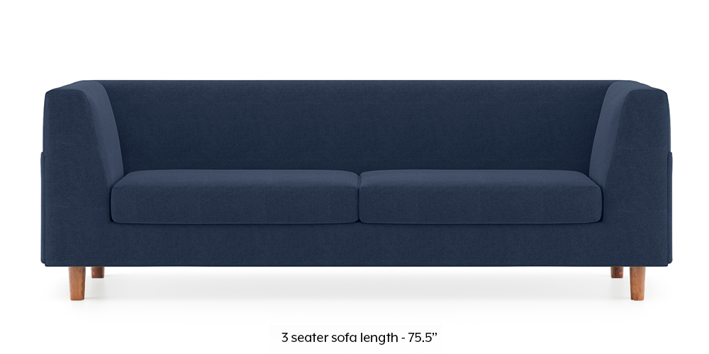 Rubik Sofa (Lapis Blue) (3-seater Custom Set - Sofas, None Standard Set - Sofas, Fabric Sofa Material, Regular Sofa Size, Regular Sofa Type, Lapis Blue) by Urban Ladder - - 