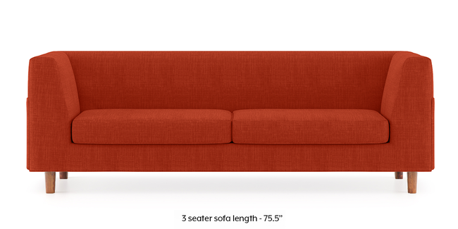Rubik Sofa (Lava Rust) (2-seater Custom Set - Sofas, None Standard Set - Sofas, Lava, Fabric Sofa Material, Regular Sofa Size, Regular Sofa Type)