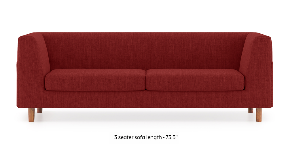 Rubik Sofa (Salsa Red) (2-seater Custom Set - Sofas, None Standard Set - Sofas, Fabric Sofa Material, Regular Sofa Size, Regular Sofa Type, Salsa Red) by Urban Ladder - - 