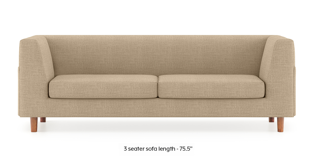 Rubik Sofa (Sandshell Beige) (2-seater Custom Set - Sofas, None Standard Set - Sofas, Fabric Sofa Material, Regular Sofa Size, Regular Sofa Type, Sandshell Beige) by Urban Ladder - - 