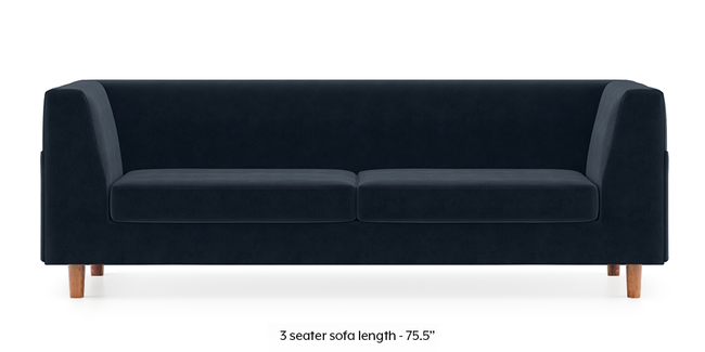 Rubik Sofa (Sea Port Blue Velvet) (2-seater Custom Set - Sofas, None Standard Set - Sofas, Fabric Sofa Material, Regular Sofa Size, Regular Sofa Type, Sea Port Blue Velvet)