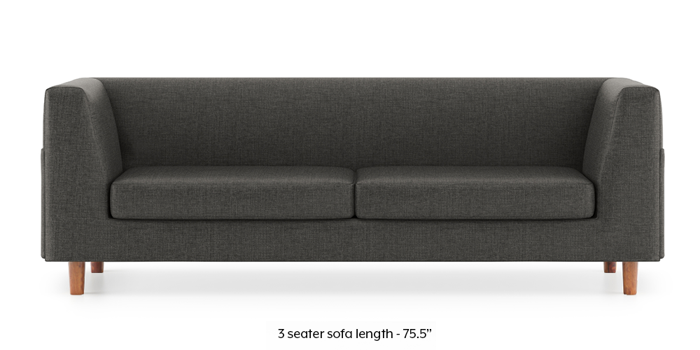 Rubik Sofa (Steel Grey) (3-seater Custom Set - Sofas, None Standard Set - Sofas, Steel, Fabric Sofa Material, Regular Sofa Size, Regular Sofa Type) by Urban Ladder - - 