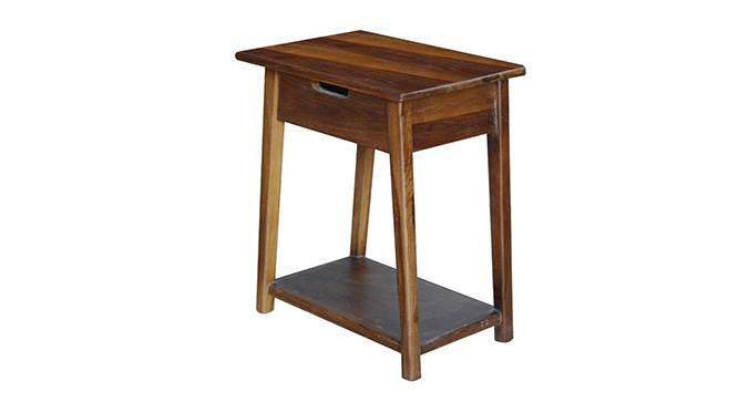 Oplux Solid Wood Bedside Table (PROVINCIAL TEAK Finish) by Urban Ladder - - 