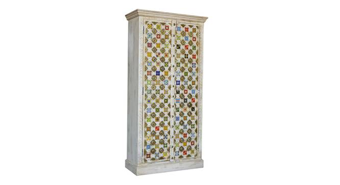Sirhind Solid Wood Wardrobe (Distress White Finish) by Urban Ladder - - 