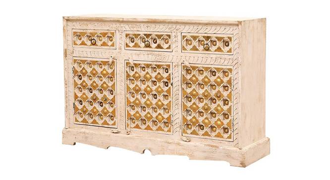 Cape Solid Wood Sideboard (Distress White Finish) by Urban Ladder - - 