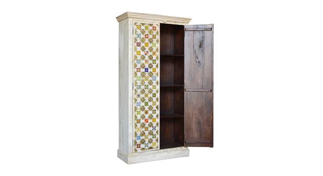 Sirhind Solid Wood Wardrobe (Distress White Finish) by Urban Ladder - - 