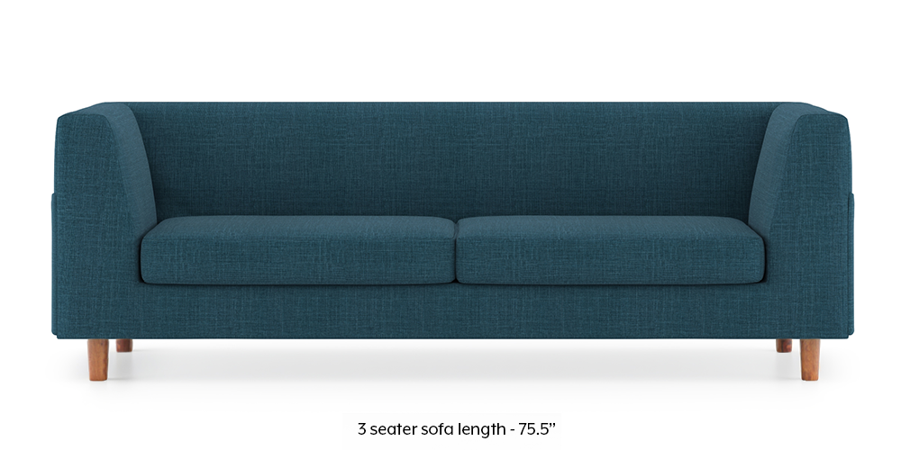 Rubik Sofa (Colonial Blue) (3-seater Custom Set - Sofas, None Standard Set - Sofas, Fabric Sofa Material, Regular Sofa Size, Regular Sofa Type, Colonial Blue) by Urban Ladder - - 