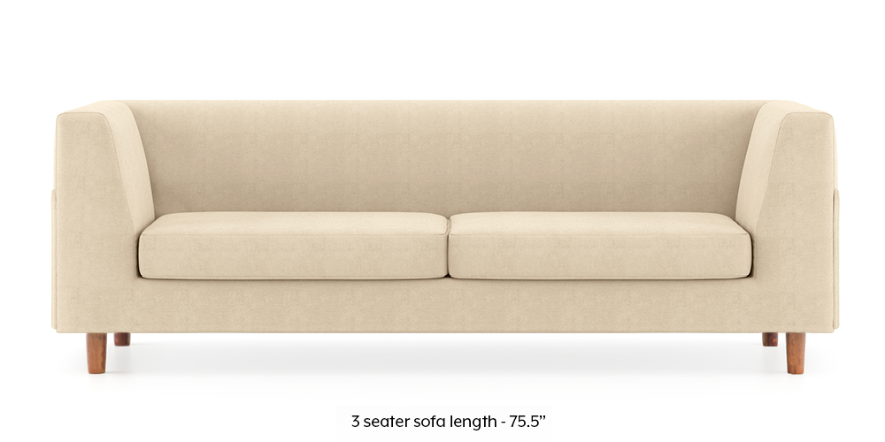 Rubik Sofa (Birch Beige) (3-seater Custom Set - Sofas, None Standard Set - Sofas, Fabric Sofa Material, Regular Sofa Size, Regular Sofa Type, Birch Beige) by Urban Ladder - - 