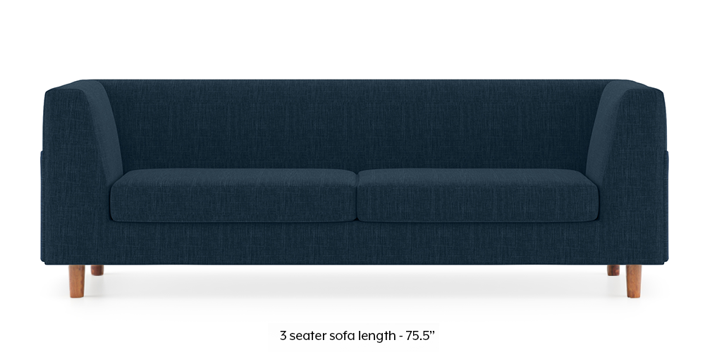 Rubik Sofa (Indigo Blue) (1-seater Custom Set - Sofas, None Standard Set - Sofas, Indigo Blue, Fabric Sofa Material, Regular Sofa Size, Regular Sofa Type) by Urban Ladder - - 