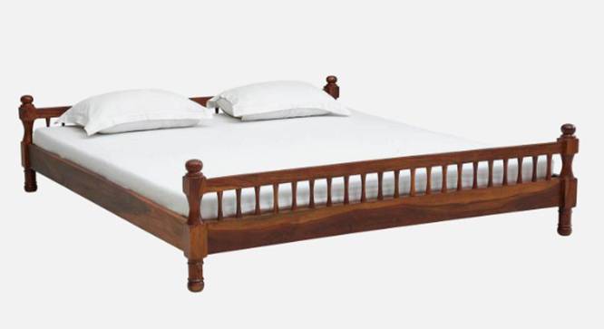 Wood Turner Solid Wood Non Storage Bed (King Bed Size, Honey Oak Finish) by Urban Ladder - - 