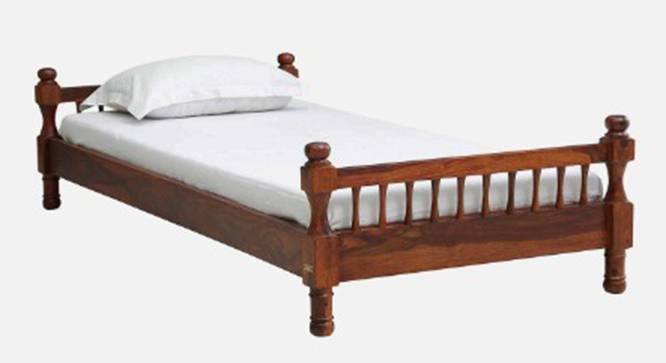 Wood Turner Solid Wood Non Storage Bed (Single Bed Size, Honey Oak Finish) by Urban Ladder - - 