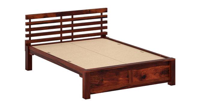 Penta Plank Non Storage Bed (Queen Bed Size, Honey Oak Finish) by Urban Ladder - - 