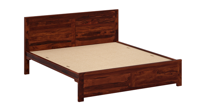 Finn Solid Wood Non Storage Bed (King Bed Size, Honey Oak Finish) by Urban Ladder - - 