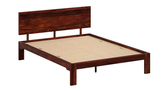 Triplet Solid Wood Non Storage Bed (Queen Bed Size, Honey Oak Finish) by Urban Ladder - - 