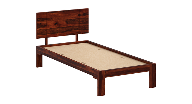 Triplet Solid Wood Non Storage Bed (Single Bed Size, Honey Oak Finish) by Urban Ladder - - 