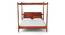 Pencil Poster Queen Bed In Honey Oak Colour (Queen Bed Size, Honey Oak Finish) by Urban Ladder - - 