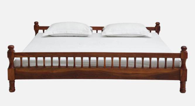 Wood Turner Solid Wood Non Storage Bed (King Bed Size, Honey Oak Finish) by Urban Ladder - - 
