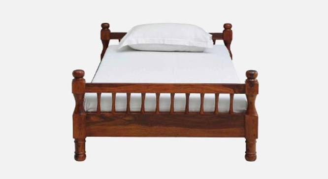 Wood Turner Solid Wood Non Storage Bed (Single Bed Size, Honey Oak Finish) by Urban Ladder - - 
