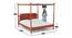 Pencil Poster Queen Bed In Honey Oak Colour (Queen Bed Size, Honey Oak Finish) by Urban Ladder - - 